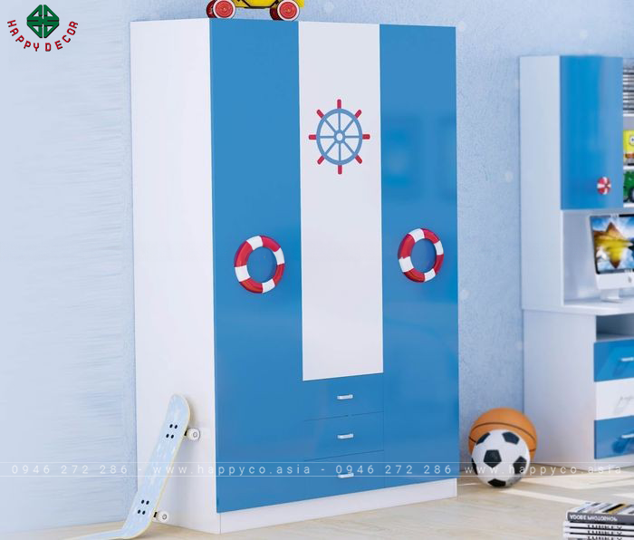 Tủ quần áo nhựa cho bé trai - Mẫu 03