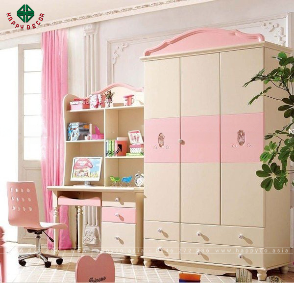 Tủ quần áo nhựa cho bé gái - Mẫu 05