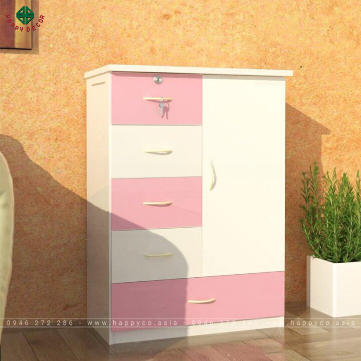 Tủ quần áo nhựa cho bé gái - Mẫu 03