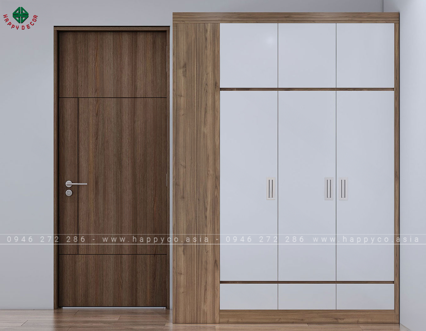 Tủ quần áo chung cư thanh lịch TA6823