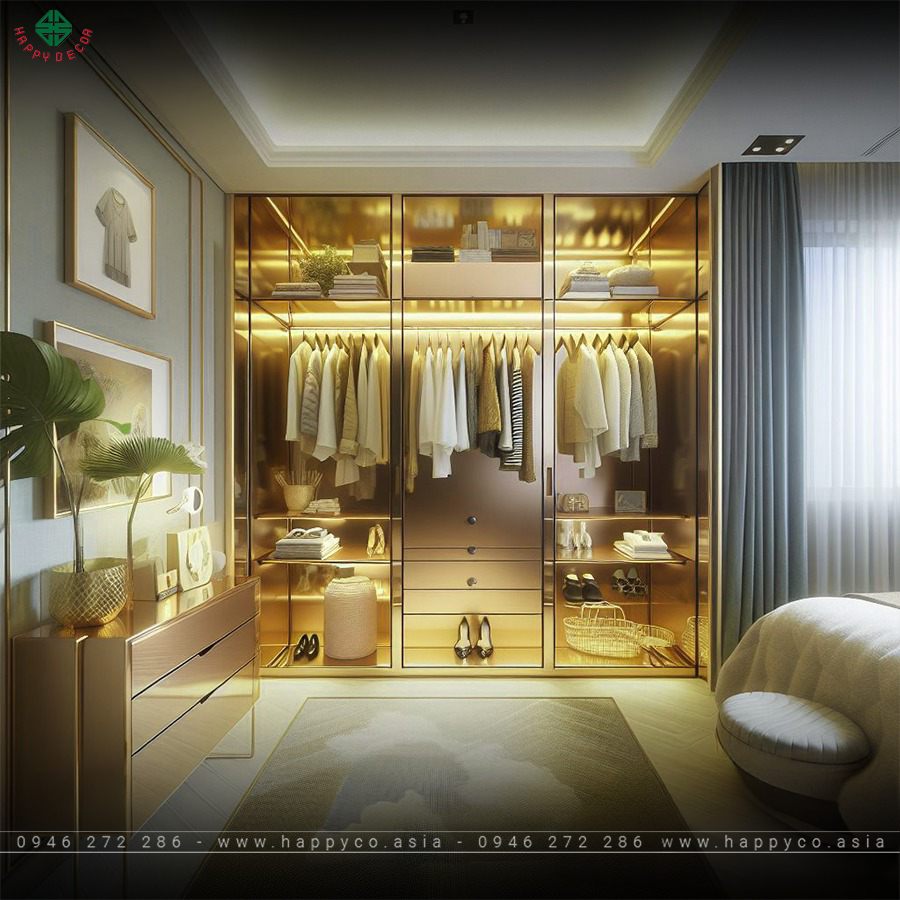 Thi công tủ quần áo Biên Hòa - Mẫu 06