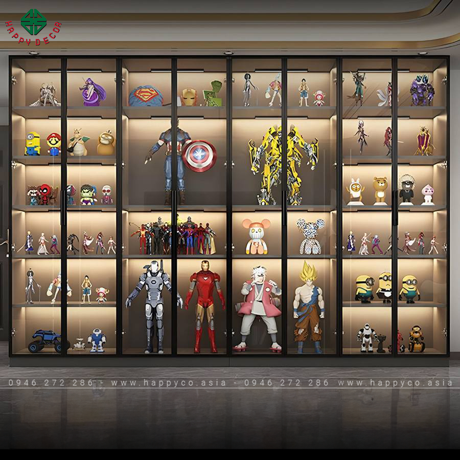 Kính trong suốt giúp sản phẩm bên trong luôn được nhìn thấy rõ ràng, từ mọi góc độ.