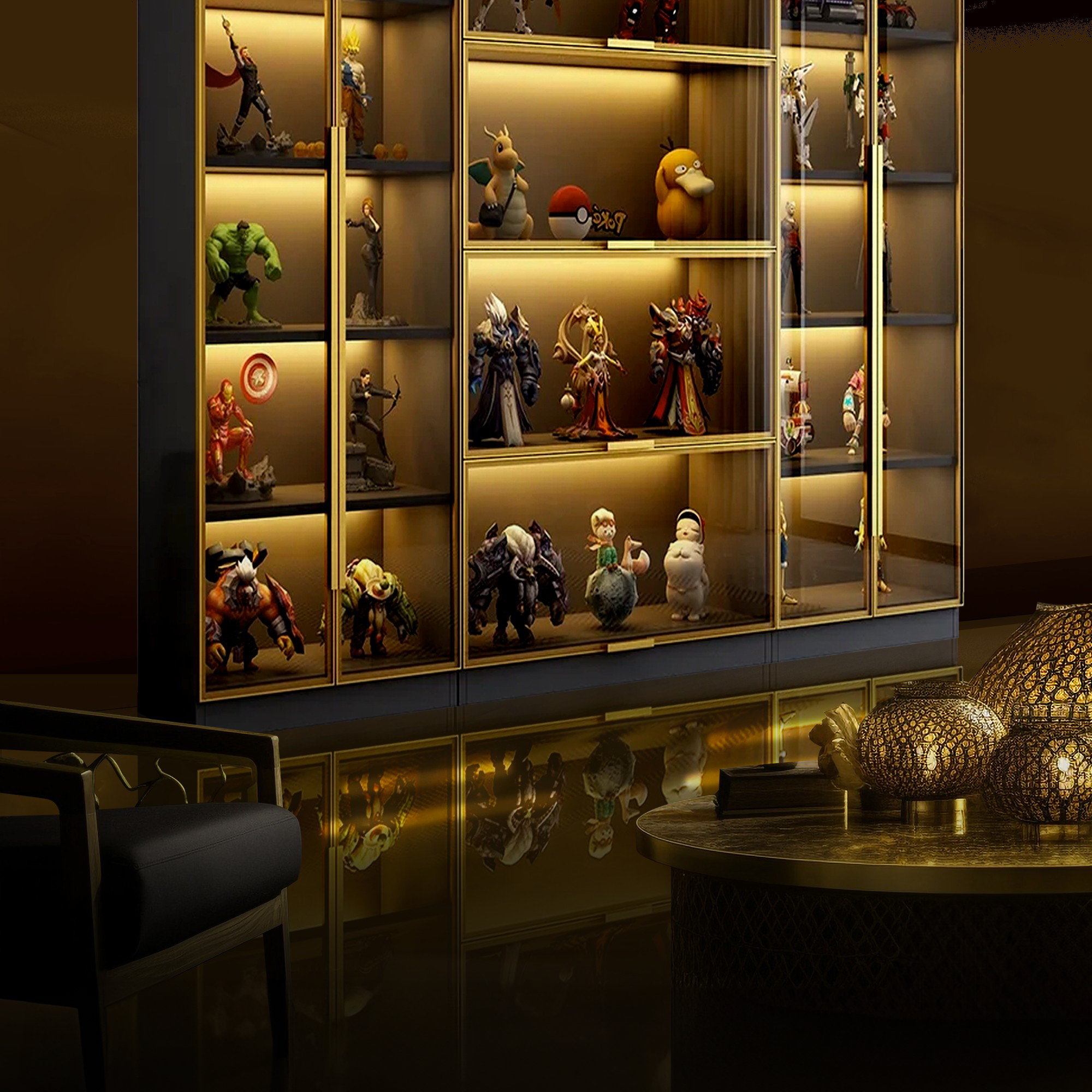 Thiết kế thi công nội thất tủ trưng bày phòng khách Biên Hòa - Happy Decor