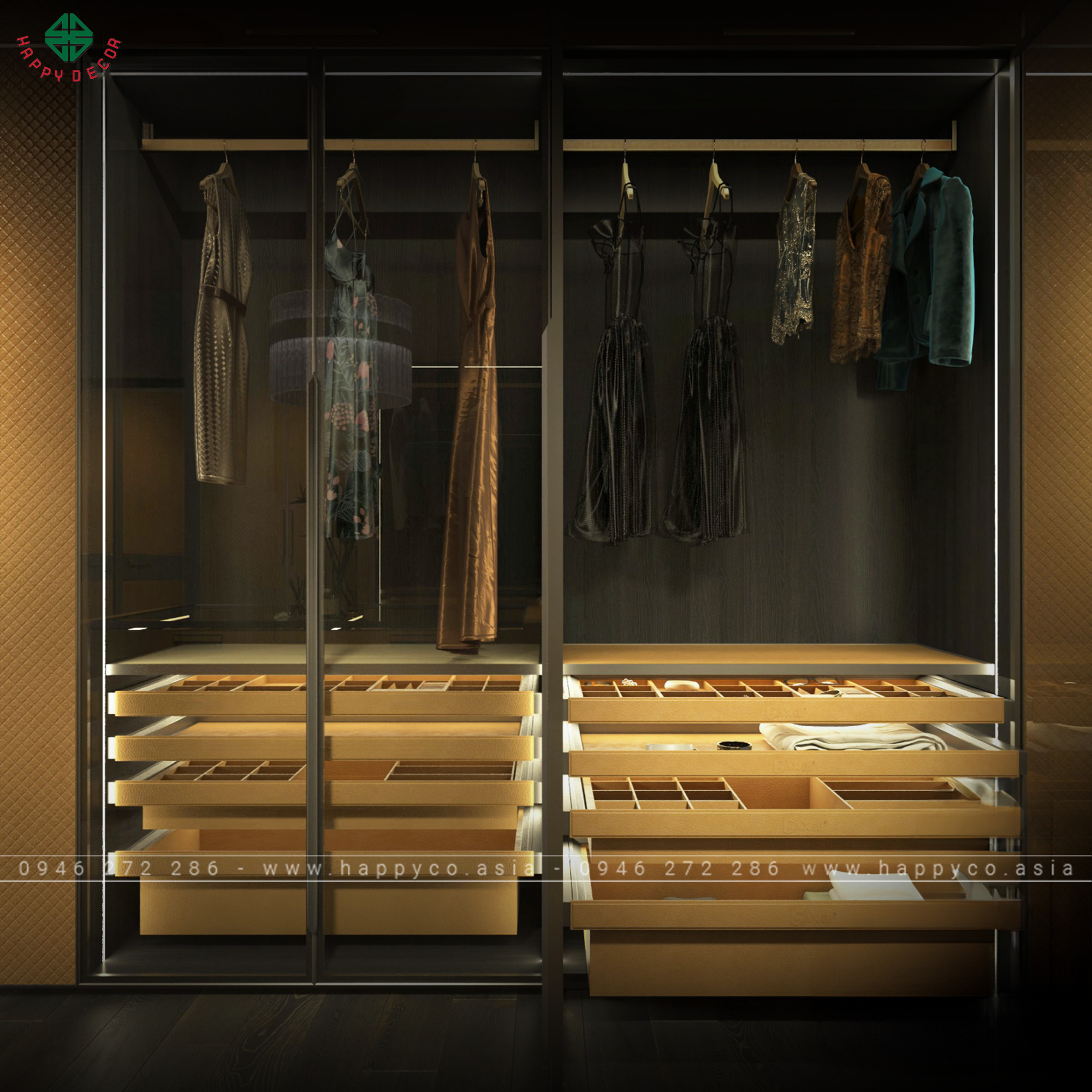 Tủ trưng bày phụ kiện - Mẫu 01