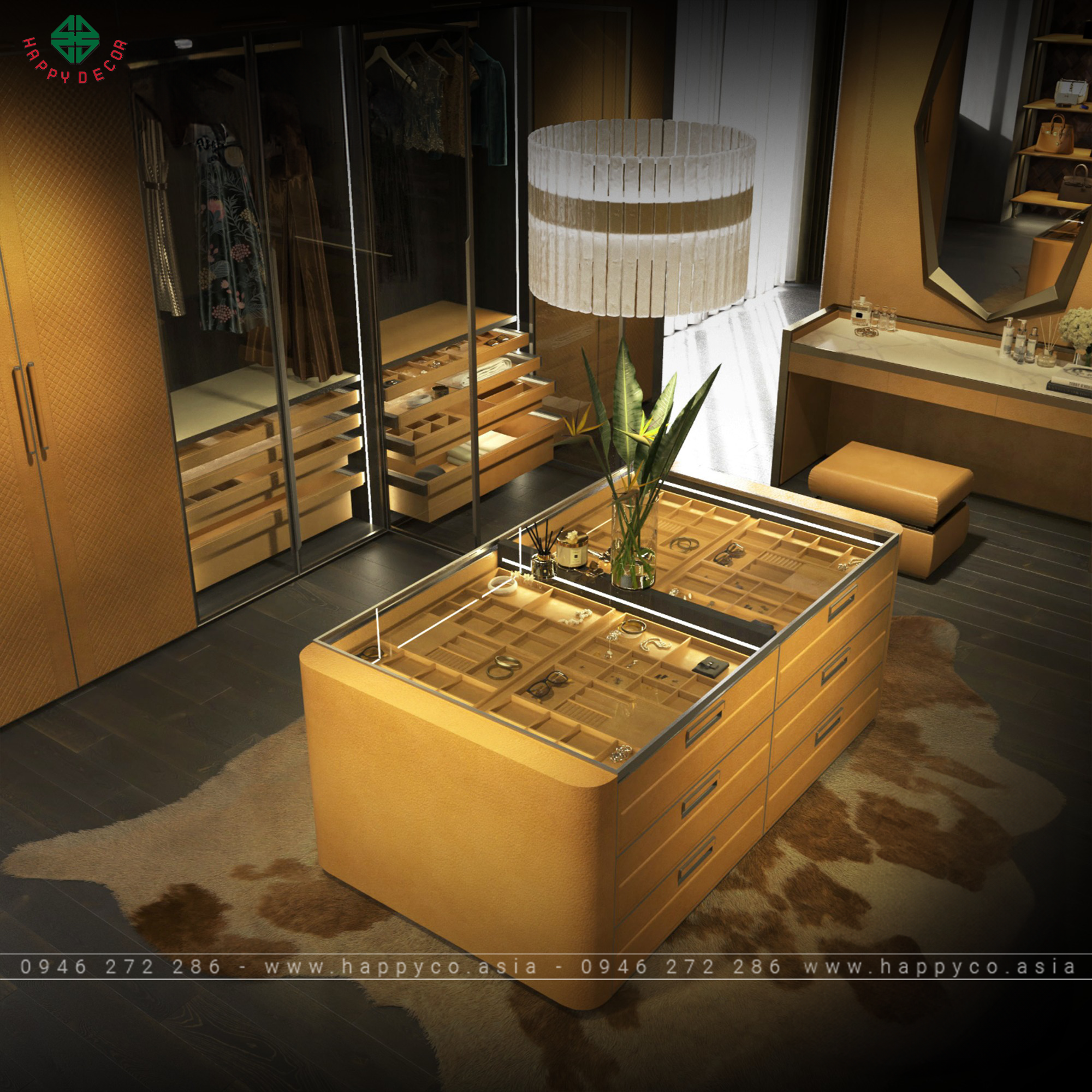 Tủ trừng bày phụ kiện đẹp 2024 - Mẫu 01