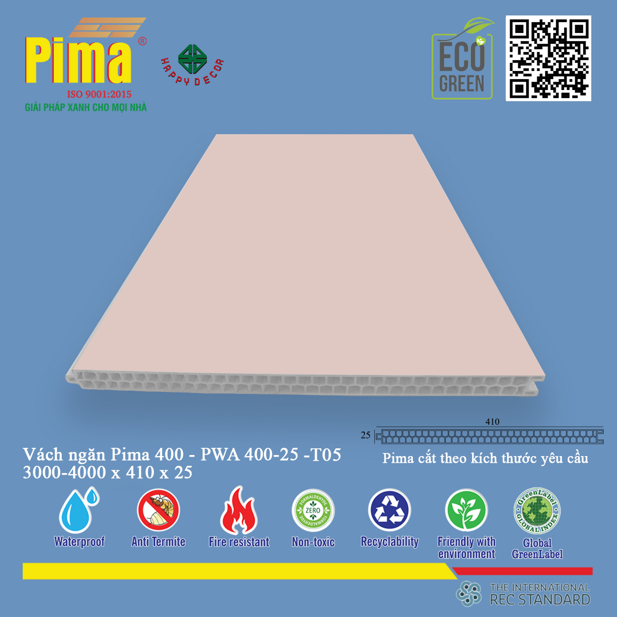 Vách ngăn Pima PWA-40025-T05 tại Biên Hòa - Happy Decor