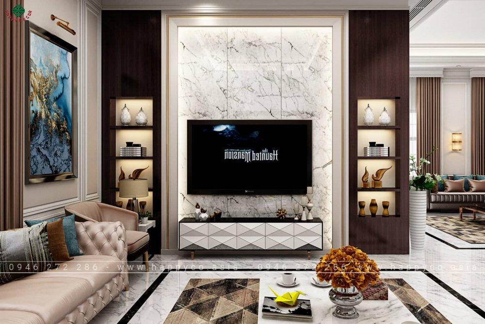 Vách Tivi Âm Tường Minimalist