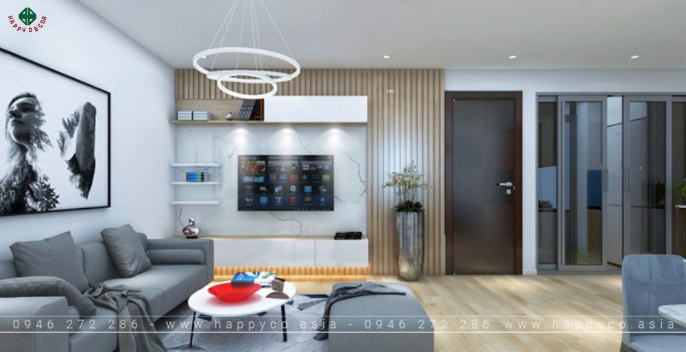 Vách Tivi phòng khách - Mẫu 12