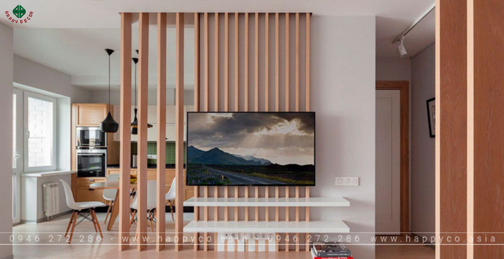 Vách Tivi phòng khách - Mẫu 15