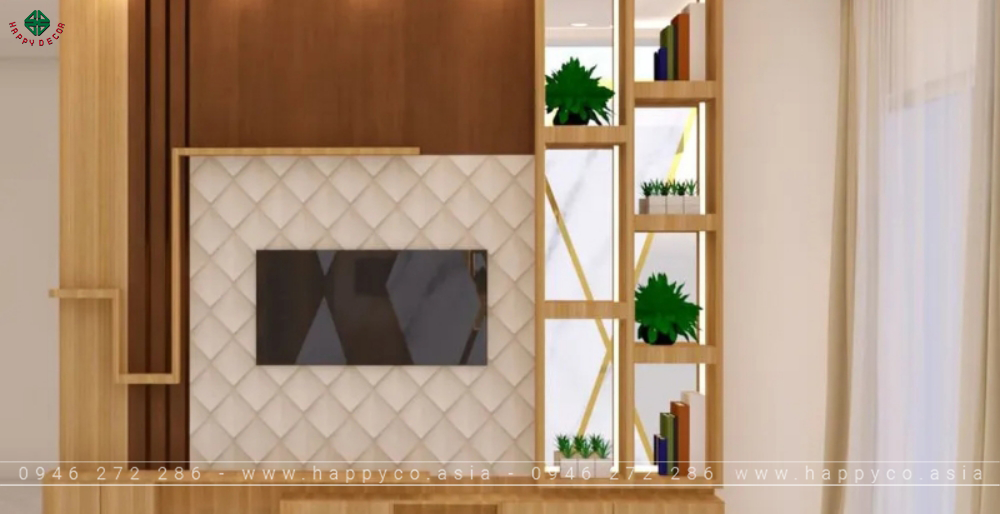Vách Tivi phòng khách - Mẫu 16