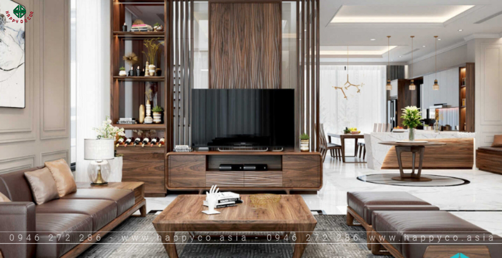 Vách Tivi phòng khách - Mẫu 18