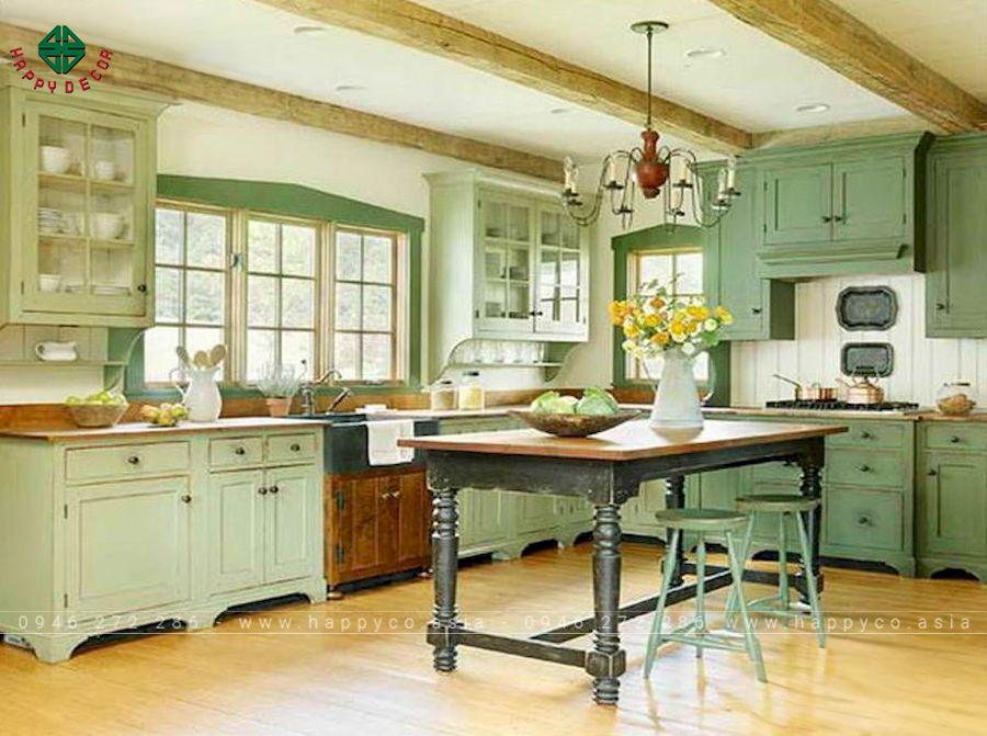 Không gian bếp với phong cách nội thất vintage