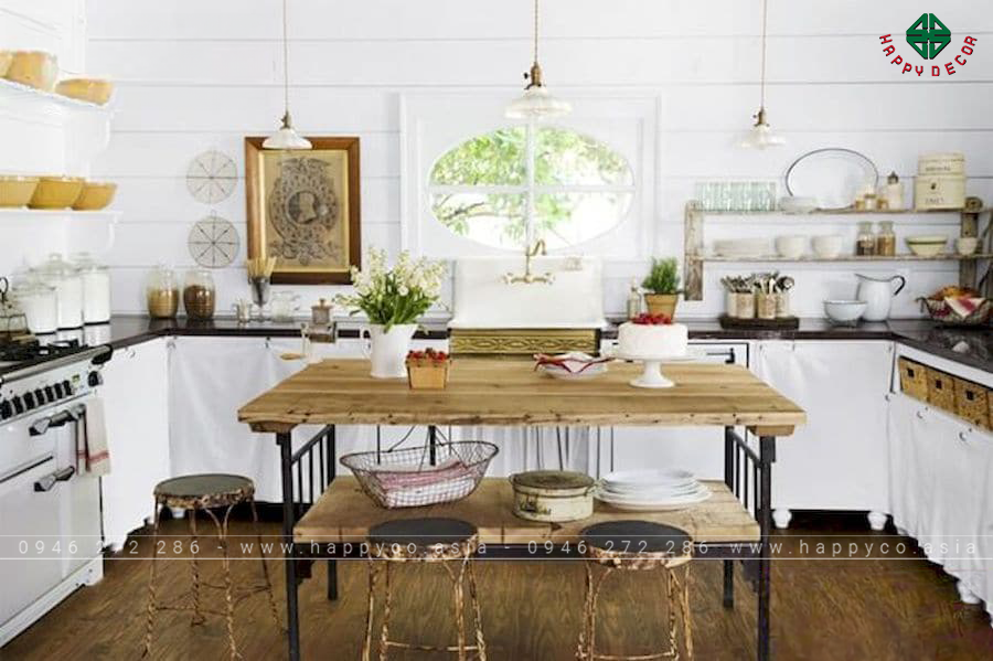 Phong cách thiết kế vintage phòng khách mẫu 9