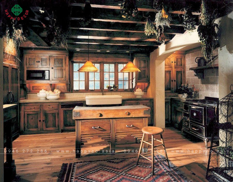 Phong cách thiết kế vintage phòng ăn mẫu 4