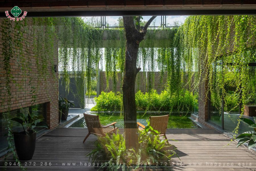 Thiết kế vườn treo bên cạnh hồ bơi Thiết kế vườn treo bên cạnh hồ bơi