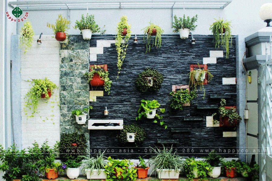 Vườn treo tường nhỏ gọn Vườn treo tường nhỏ gọn