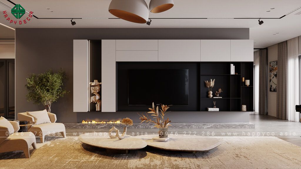 Phong cách hiện đại luôn được yêu thích nhờ sự tiện nghi và tính thẩm mỹ cao