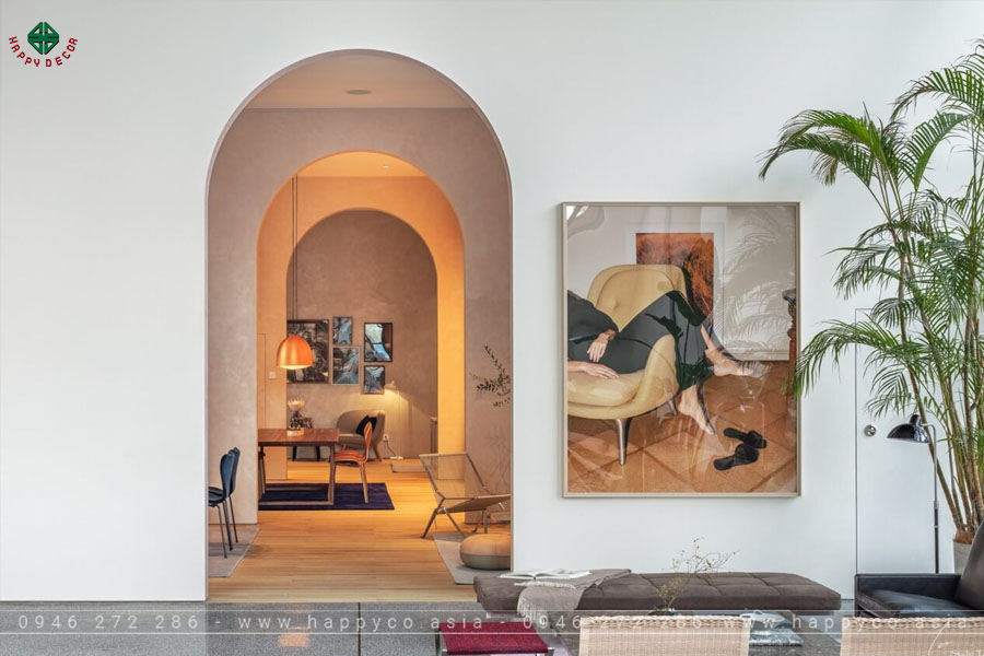 Kết hợp đường cong và mái vòm – Xu hướng nội thất 2024 phổ biến