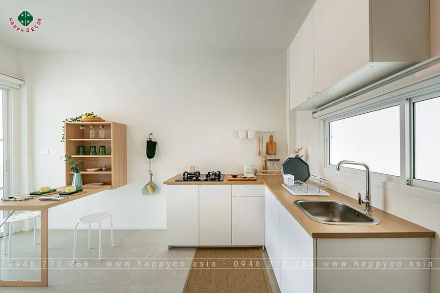 Nhà bếp đơn giản nhưng đầy đủ tiện nghi Nhà bếp đơn giản nhưng đầy đủ tiện nghi