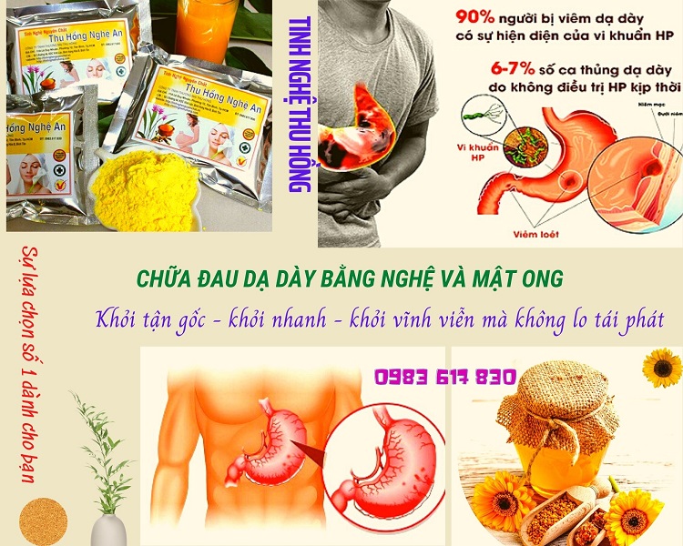 Tinh bột nghệ và mật ong chữa đau dạ dày khỏi nhanh Tinh bột nghệ và mật ong chữa đau dạ dày khỏi nhanh
