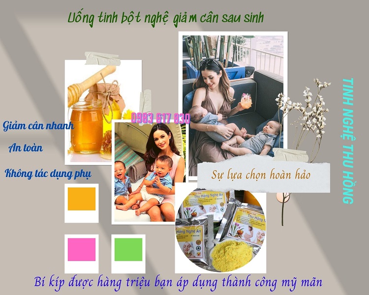 Uống tinh bột nghệ giảm cân sau sinh an toàn tuyệt đối Uống tinh bột nghệ giảm cân sau sinh an toàn tuyệt đối