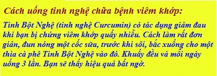Cách pha tinh bột nghệ chữa bệnh viêm khớp Cách pha tinh bột nghệ chữa bệnh viêm khớp