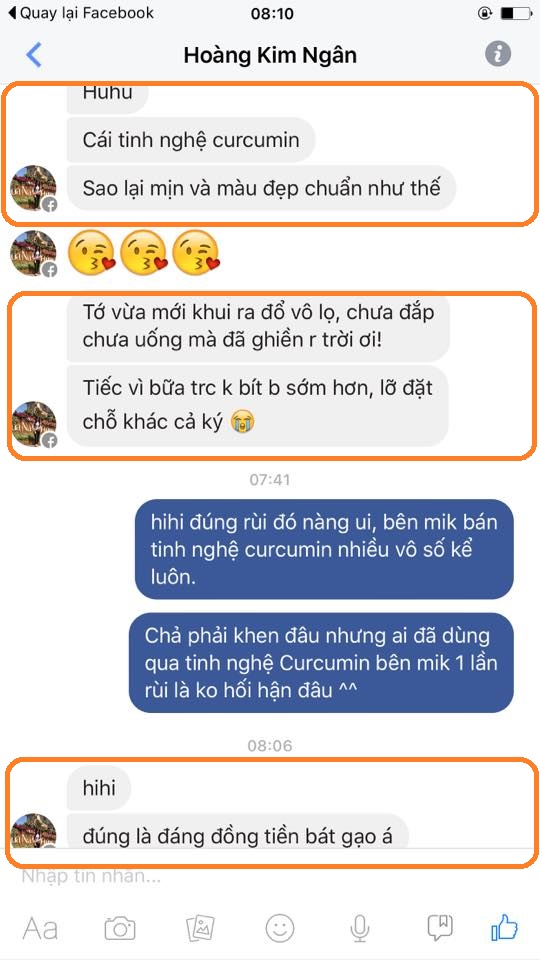 Khách phản hồi về Tinh bột nghệ Thu Hồng