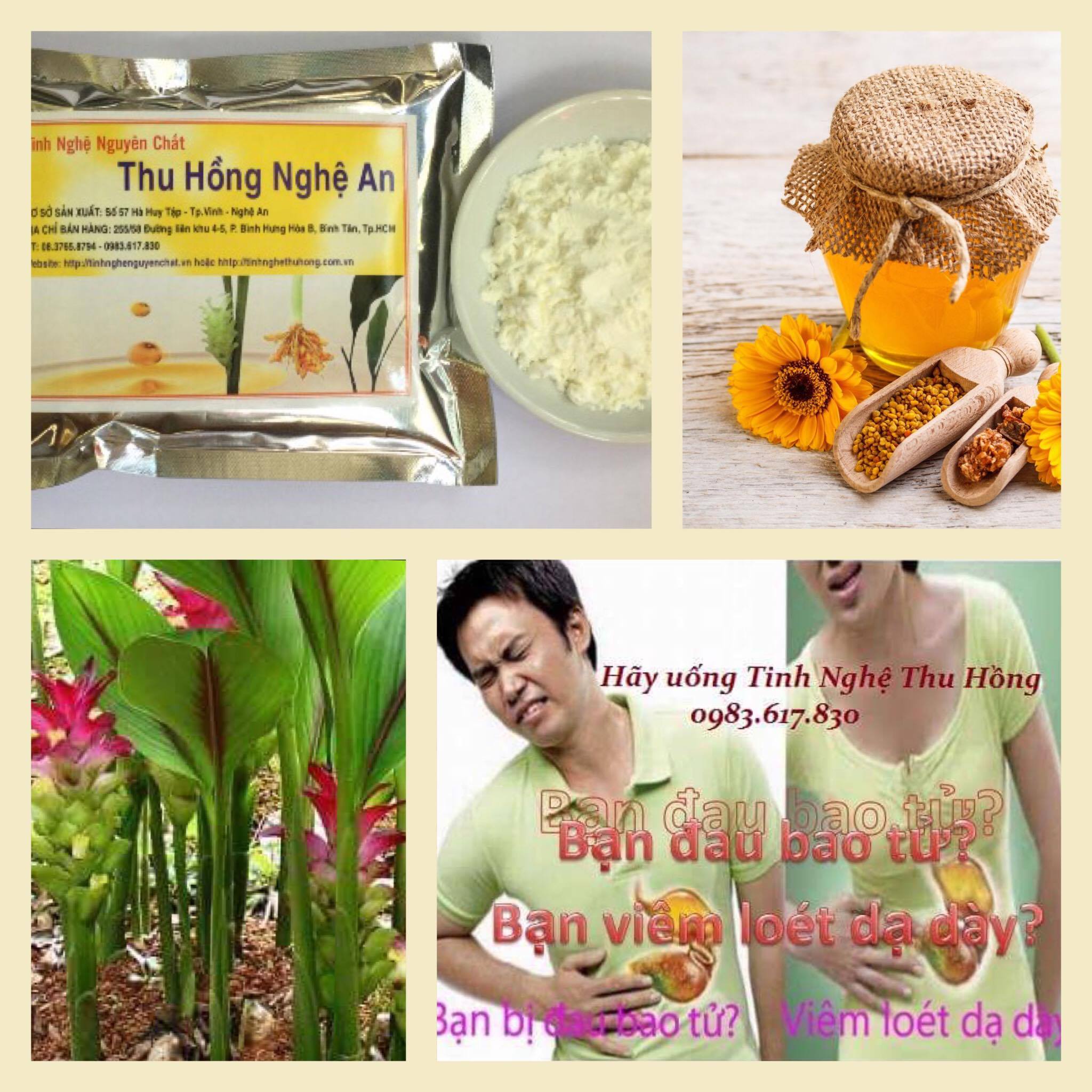 Trị đau dạ dày bằng nghệ đen và mật ong Trị đau dạ dày bằng nghệ đen và mật ong