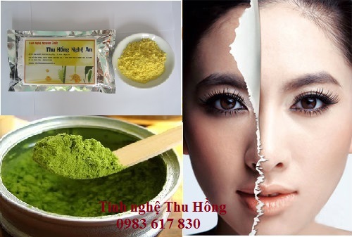 Mặt nạ tinh nghệ Thu Hồng và bột trà xanh giúp trị mụn Mặt nạ tinh nghệ Thu Hồng và bột trà xanh giúp trị mụn