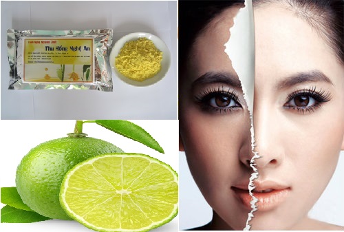 Tinh bột nghệ và chanh giúp trị nám da tốt Tinh bột nghệ và chanh giúp trị nám da tốt
