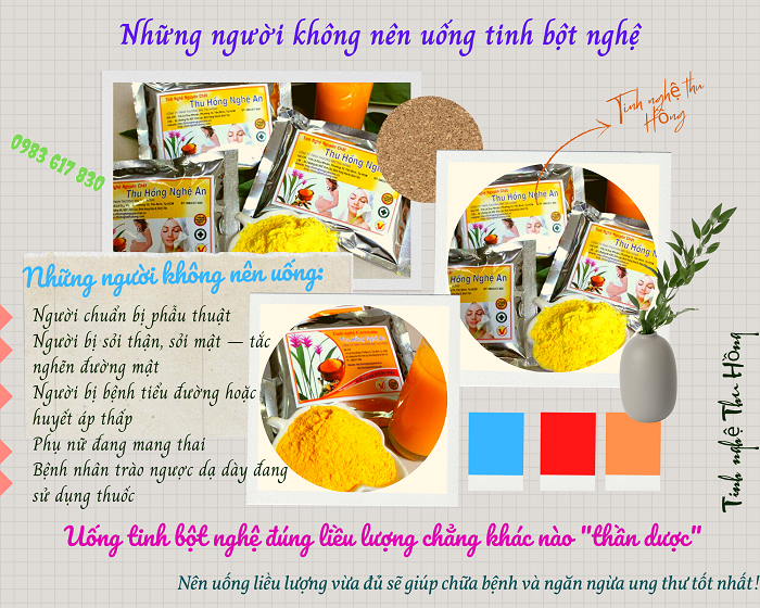 Những người không nên uống tinh bột nghệ Những người không nên uống tinh bột nghệ