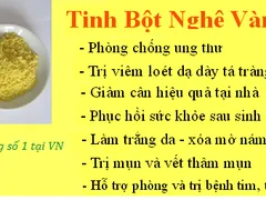 Tác dụng của tinh bột nghệ đối với sức khoẻ con người