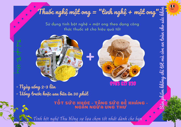 Thuốc nghệ mật ong là sự kết hợp giữa tinh nghệ + mật ong Thuốc nghệ mật ong là sự kết hợp giữa tinh nghệ + mật ong