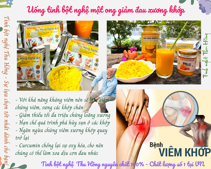 Nghệ và mật ong có tác dụng giảm đau xương khớp Nghệ và mật ong có tác dụng giảm đau xương khớp