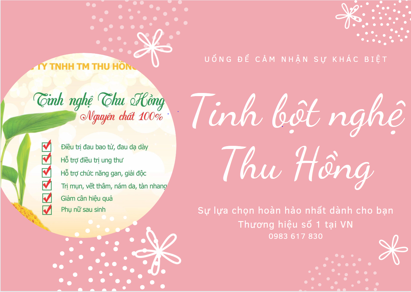 Mua tinh bột nghệ Thu Hồng là tốt nhất Mua tinh bột nghệ Thu Hồng là tốt nhất