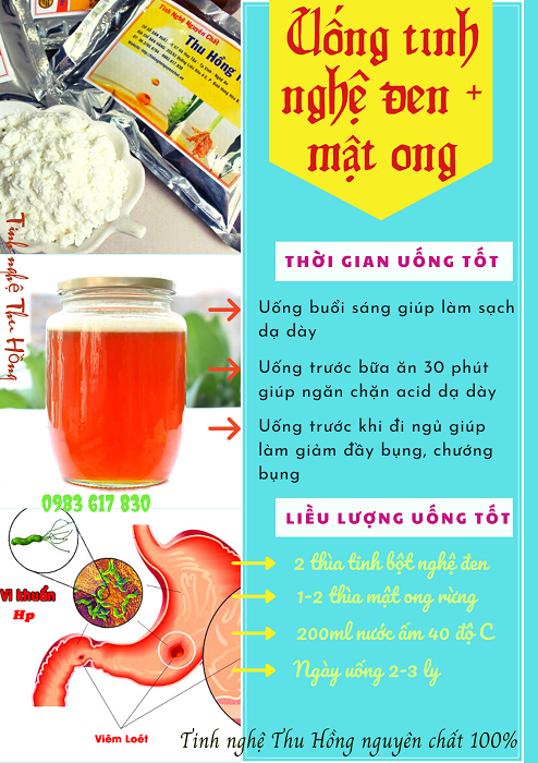 Uống nghệ đen mật ong khi nào sẽ nhanh khỏi nhất Uống nghệ đen mật ong khi nào sẽ nhanh khỏi nhất