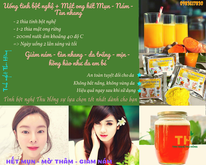 Cách uống tinh bột nghệ đẹp da đánh bay mụn vết thâm nám và tàn nhang Cách uống tinh bột nghệ đẹp da đánh bay mụn vết thâm nám và tàn nhang