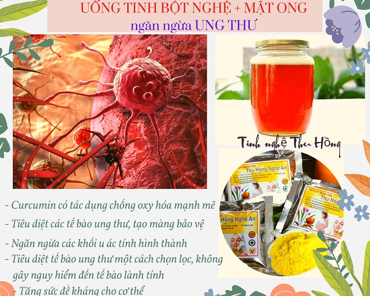 Uống tinh bột nghệ mật ong có tác dụng ngăn ngừa ung thư Uống tinh bột nghệ mật ong có tác dụng ngăn ngừa ung thư