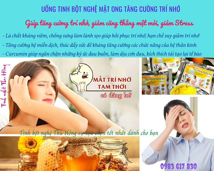 Uống tinh bột nghệ với mật ong có tác dụng tăng cường trí nhớ Uống tinh bột nghệ với mật ong có tác dụng tăng cường trí nhớ