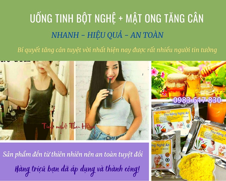 Uống tinh bột nghệ với mật ong sẽ giúp tăng cân an toàn Uống tinh bột nghệ với mật ong sẽ giúp tăng cân an toàn