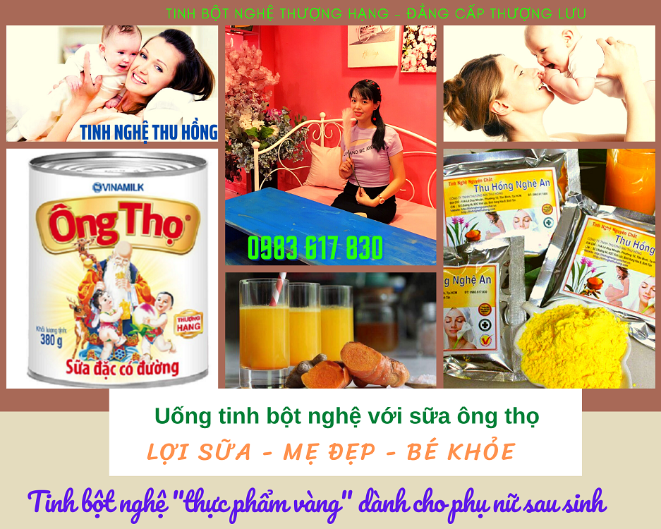 Uống tinh nghệ sau sinh tuyệt vời nhất Uống tinh nghệ sau sinh tuyệt vời nhất