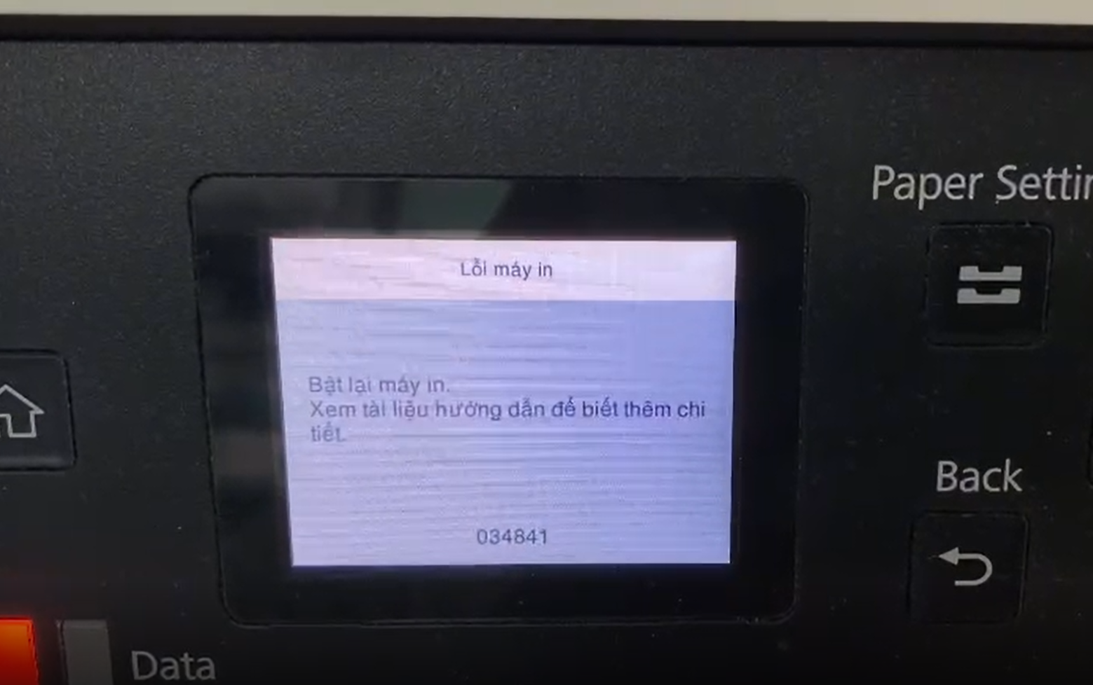 Máy In Epson C5290/C5210 báo lỗi 034841 Máy In Epson C5290/C5210 báo lỗi 034841