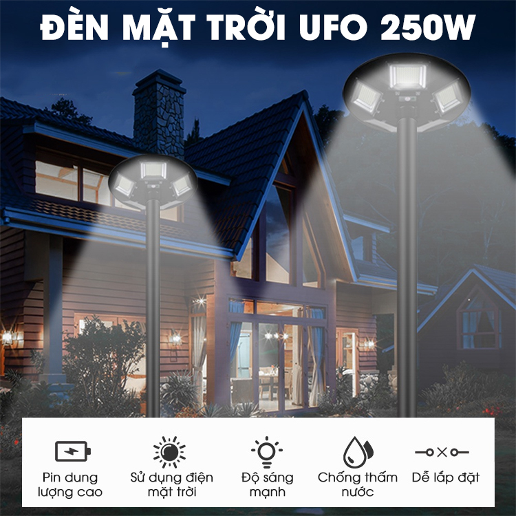 Đèn Năng Lượng Mặt Trời UFO 250W Đèn Năng Lượng Mặt Trời UFO 250W
