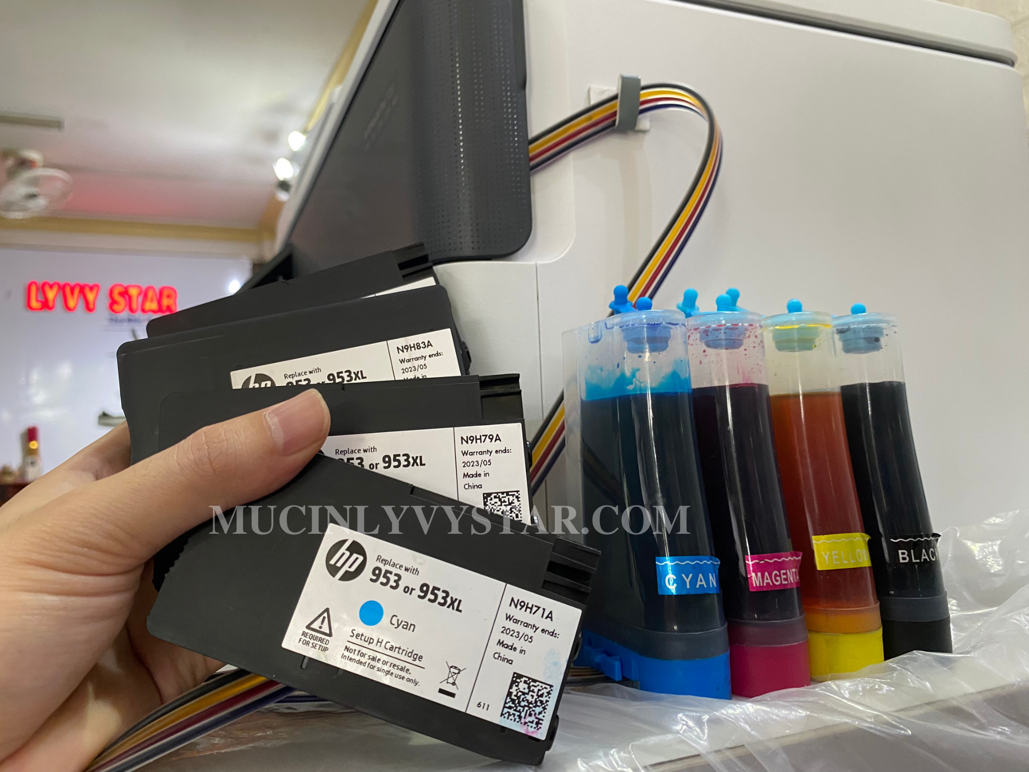 Sửa máy in màu đa năng HP 7740,7720 Hệ thống mực ngoài máy in HP 7740,7720