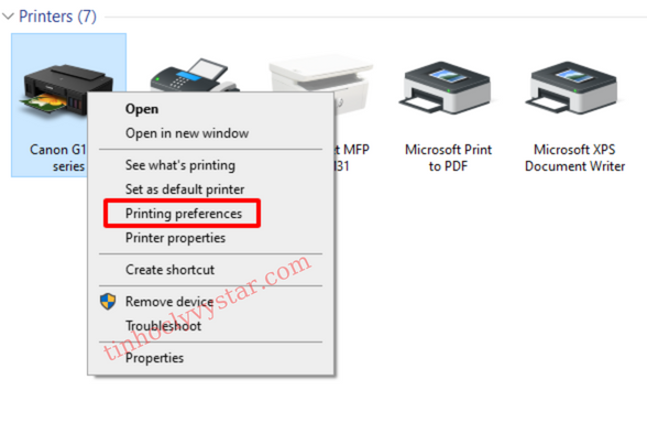 Sửa máy in màu tại Long Thành Hướng dẫn Clean đầu phun máy in Canon ix6770