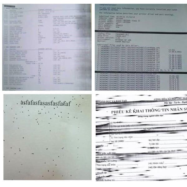 Những lỗi thường gặp khi in Những lỗi thường gặp khi in