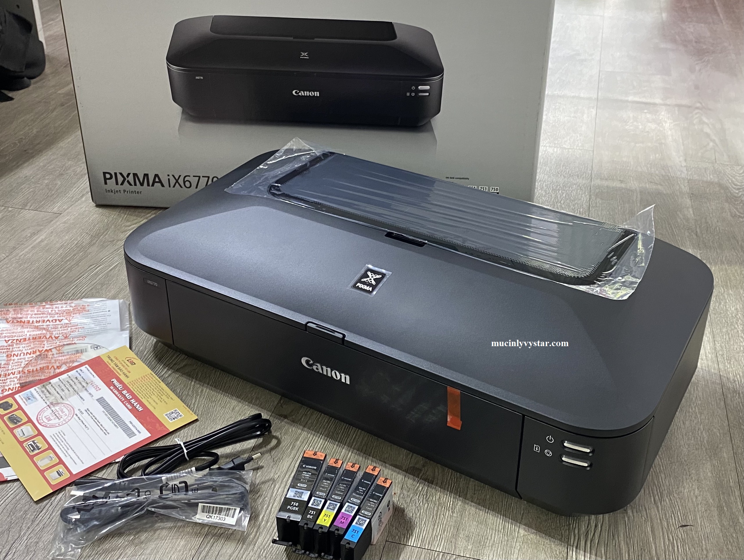 Máy in thiệp cưới giá rẻ. Máy in Canon 6770 in thiệp cưới