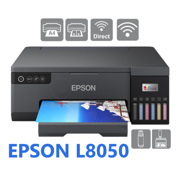 Máy In Phun Màu Khổ A4 Epson L8050 6 Màu In Qua Wifi 6283