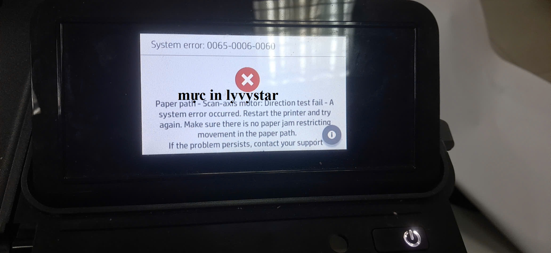 Máy in khổ A0 HP Designjet T1708 báo lỗi System error : 0065-0006-0060 Máy in khổ A0 HP Designjet T1708 báo lỗi System error : 0065-0006-0060