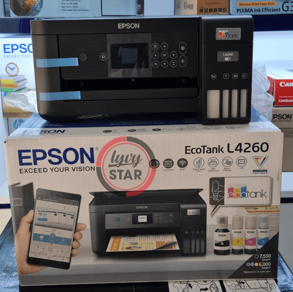 Máy in phun màu đa năng Epson Ecotank L4260 A4 - Wi-Fi/ Duplex tại Long Thành - Đồng Nai Máy in phun màu đa năng Epson Ecotank L4260 A4 - Wi-Fi/ Duplex